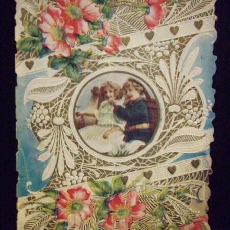 Children on Flowery Card