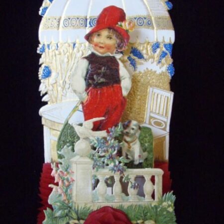 German Boy with Dog 3D Valentines Card