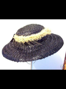 navy straw hat